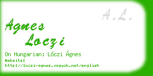 agnes loczi business card